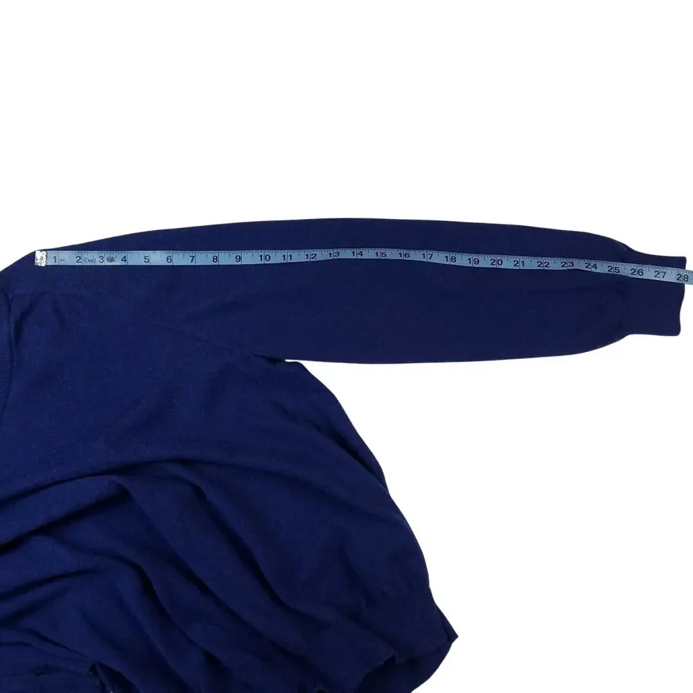 Mens J crew Vneck Sweater Cotton Cashmere Blend L